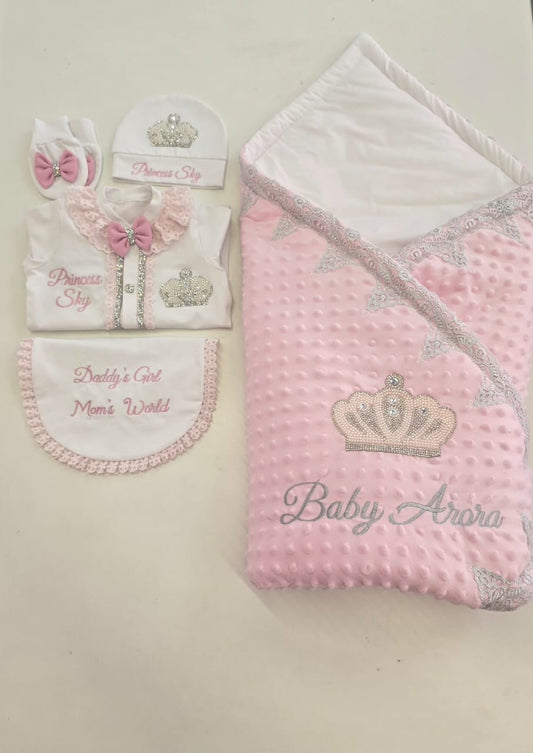 The Pink Dotted Sliver Combo Set