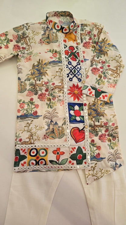 Multicolour Sherwani Set