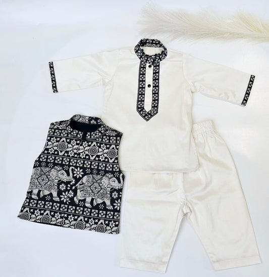 Elephant print kurta set