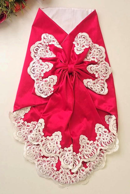 Ruby Red Lace Baby Wrap