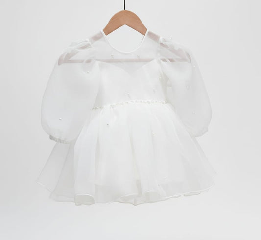 The Elegant White Pearl Dress
