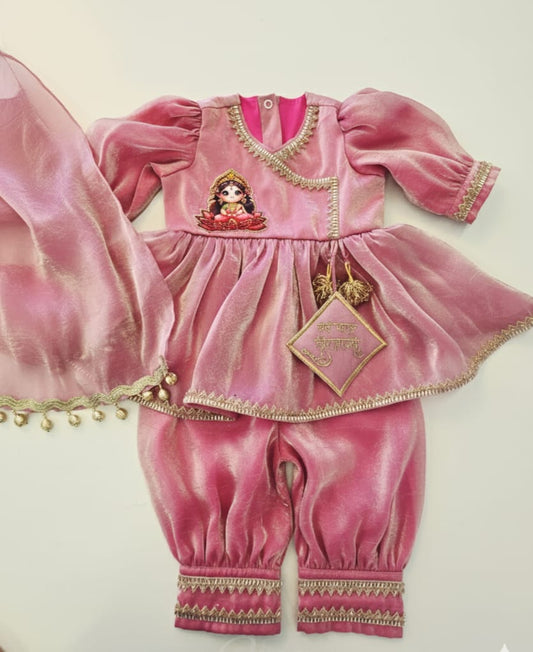 Pink Shimmer Diwali Outfit