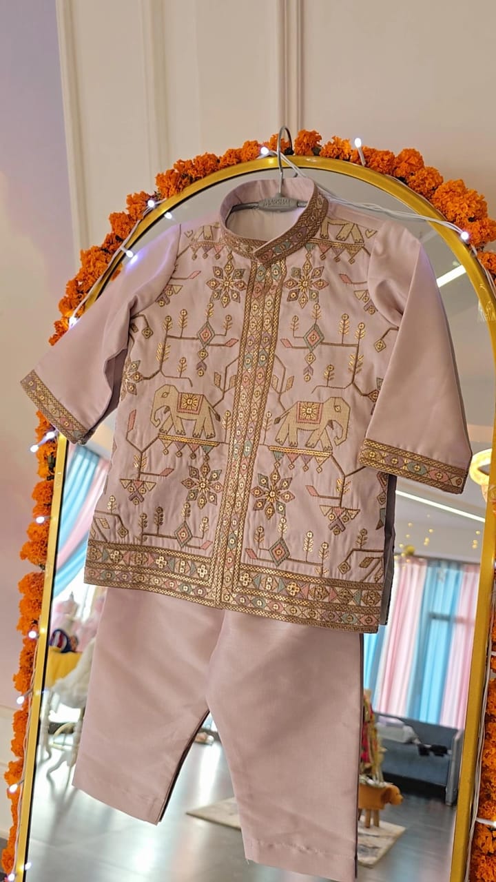 Elegant Embroidered Kurta Set for Boys