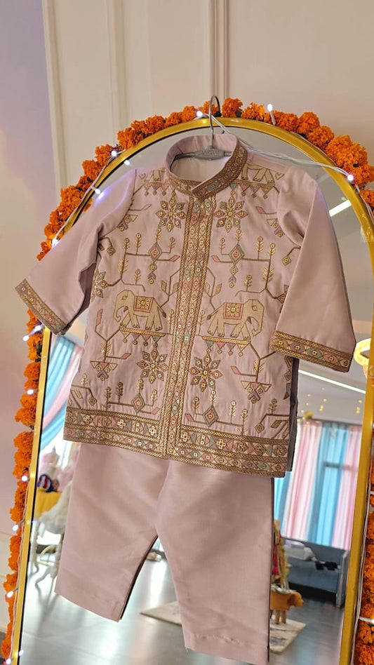 Elegant Embroidered Kurta Set for Boys