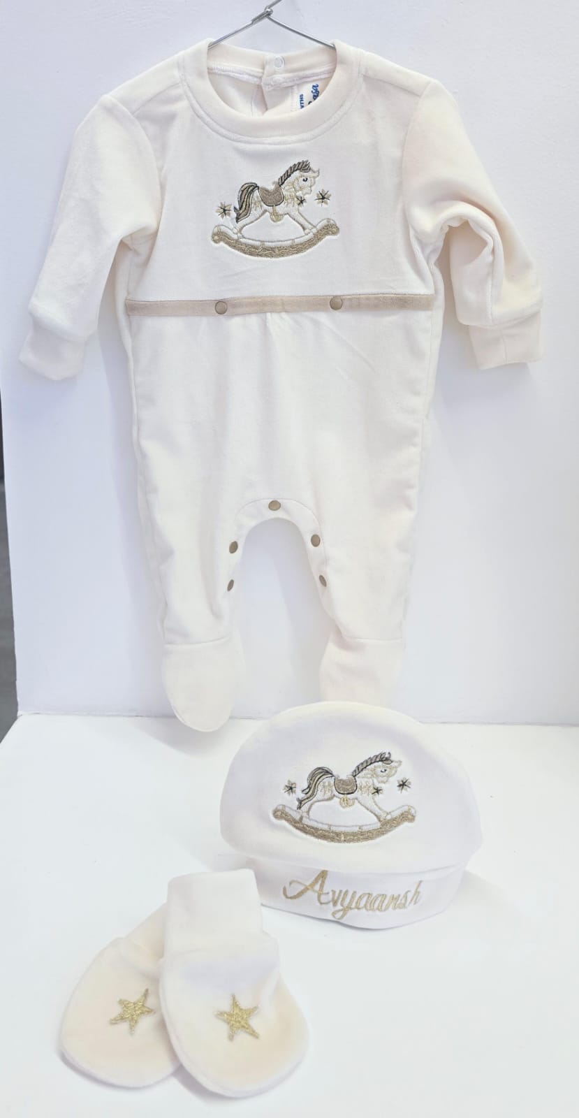 Ivory Rocking Horse Romper