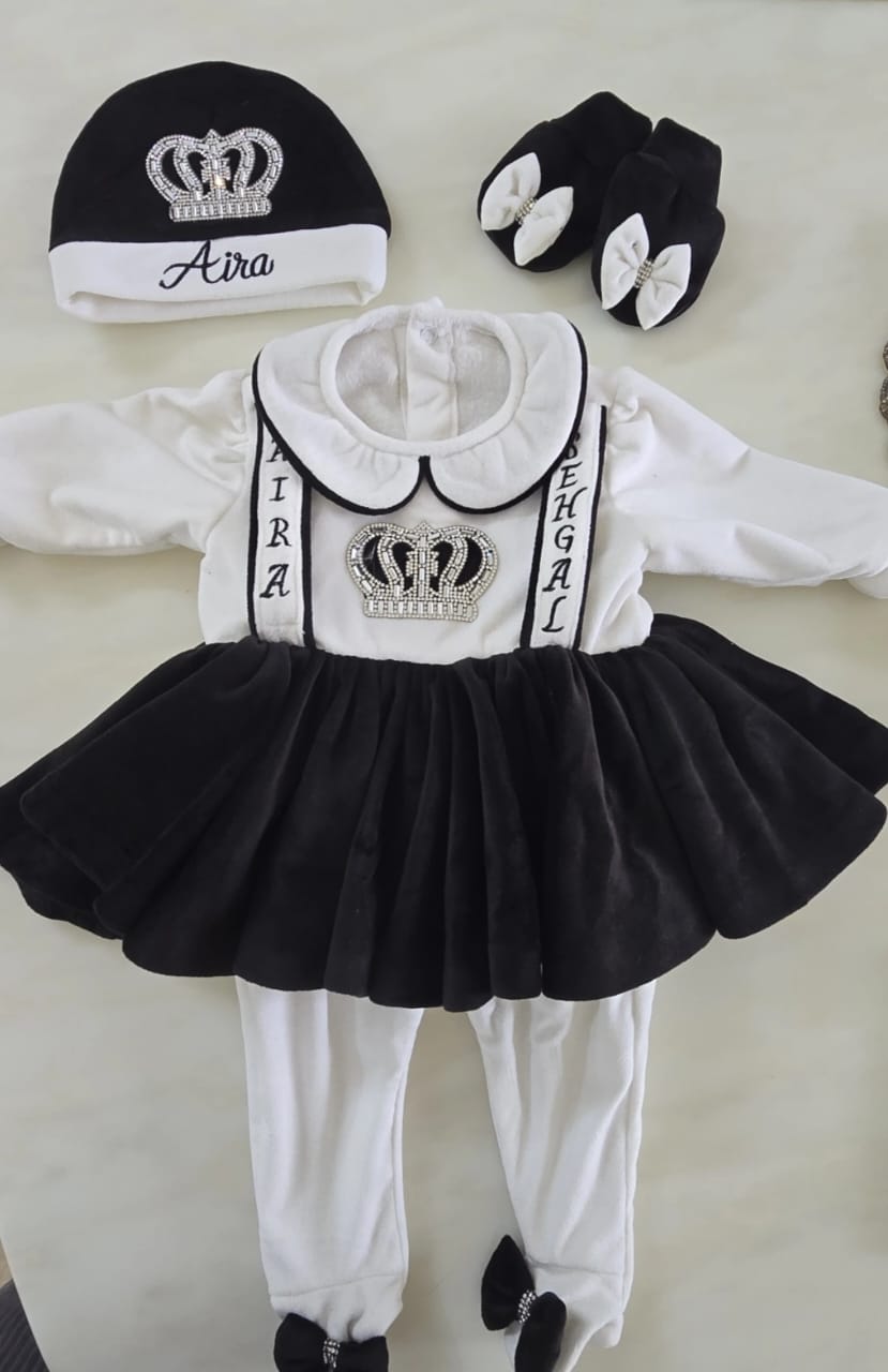 The Royal "Aira" Personalized Velvet Tutu Set