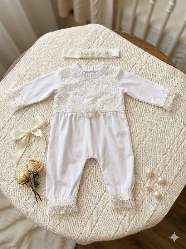 The Pearl Romper and Headband Set