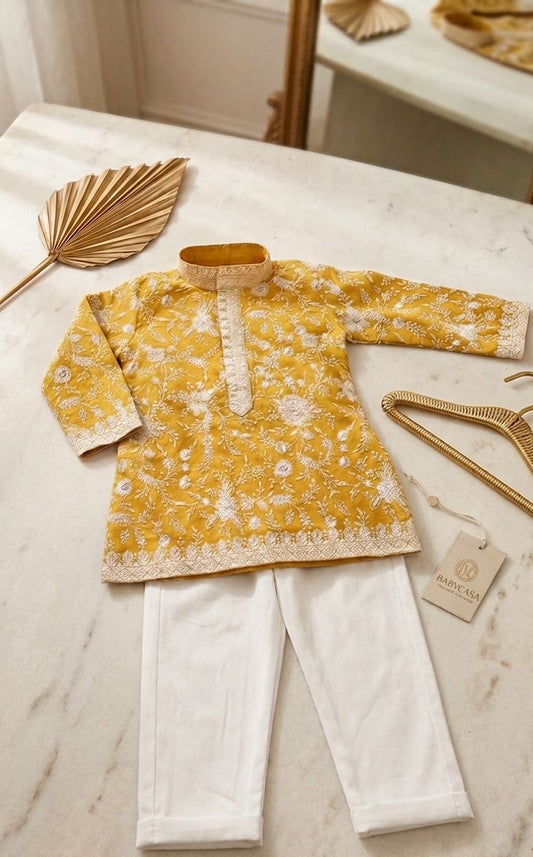 Majestic Mustard Yellow  Kurta Set