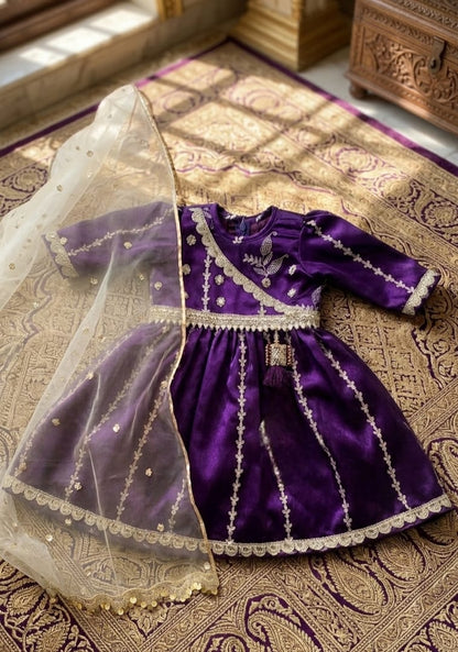 Royal Purple Anarkali Set