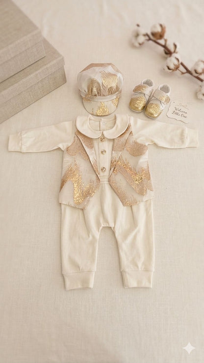 Signature Luxury Romper & Patterned Vest Duo