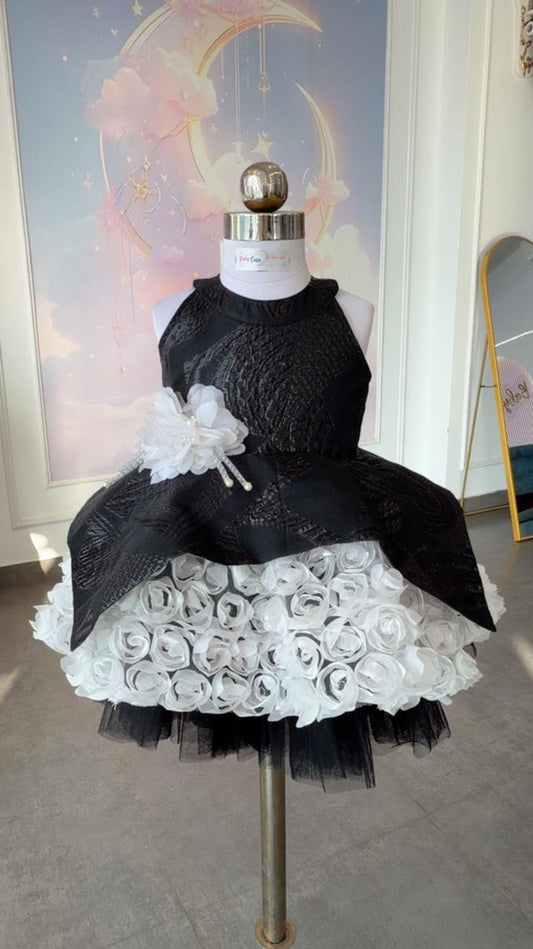 Opera Black & White Rose Frock