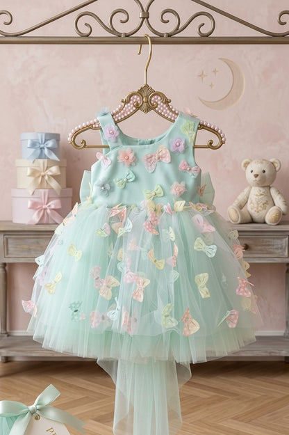 Monarch Mint Butterfly & Bow Frock