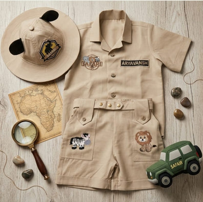 Little Explorer Personalized Safari Suit