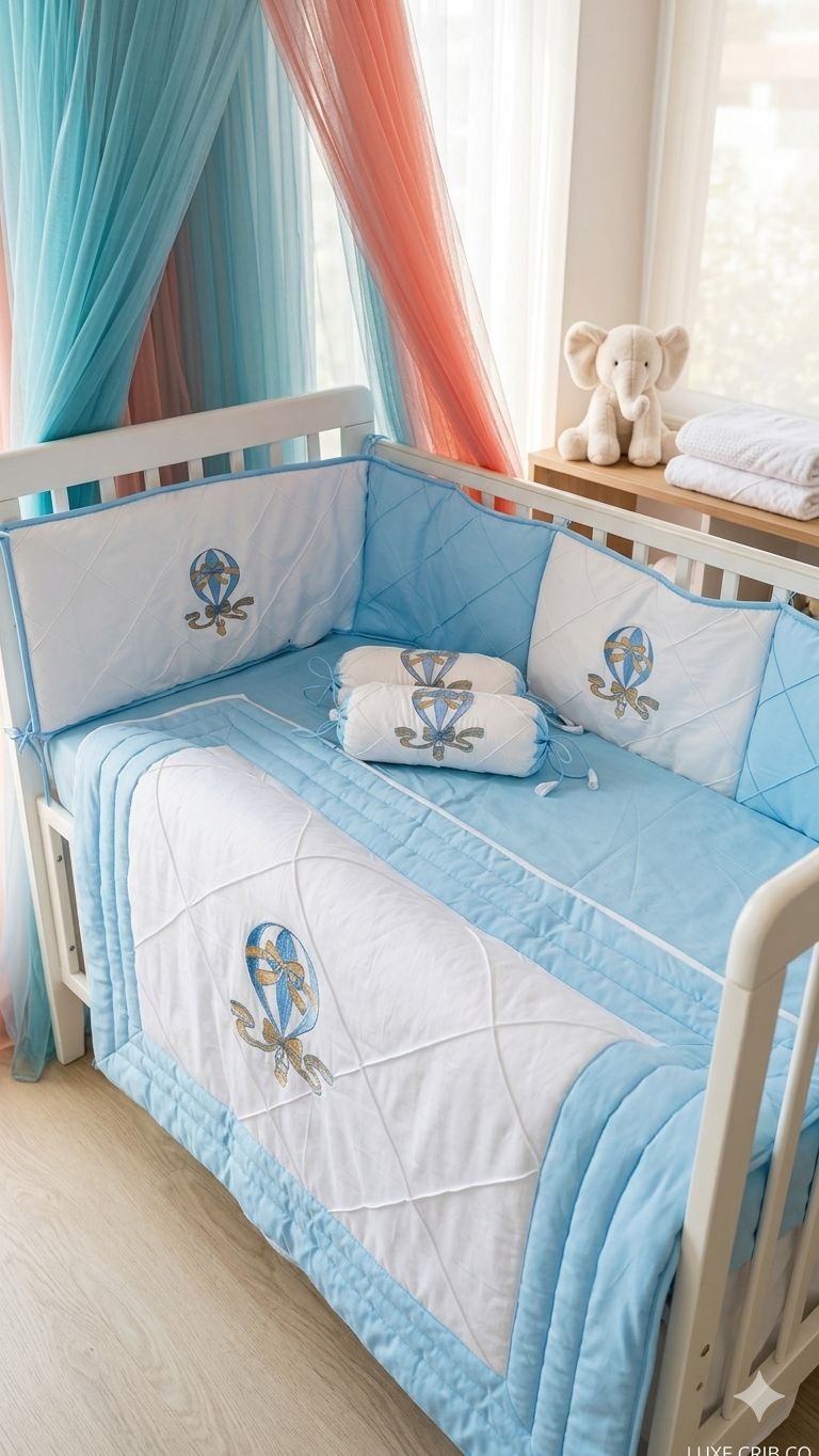 The Royal Hot Air Balloon Luxury Cot Bedding Set