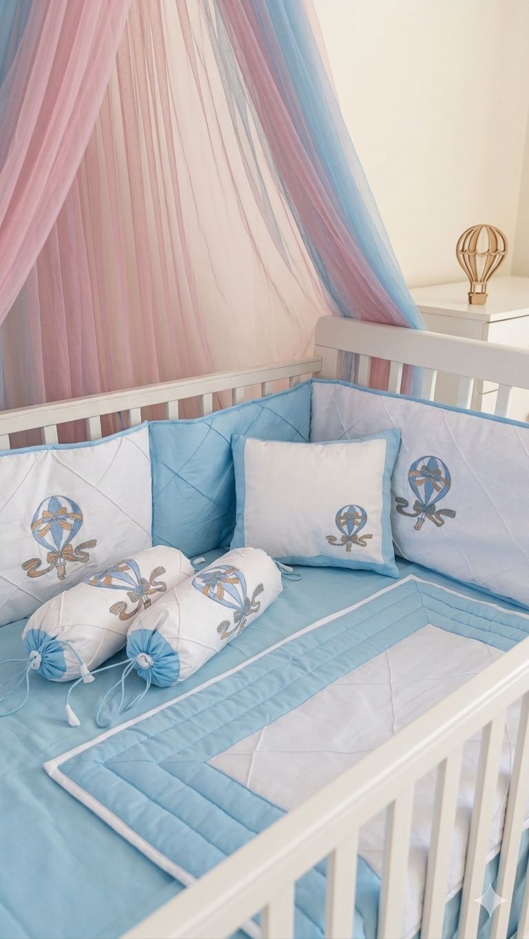 The Royal Hot Air Balloon Luxury Cot Bedding Set