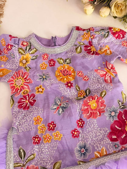 Lavender Floral Twinning Set