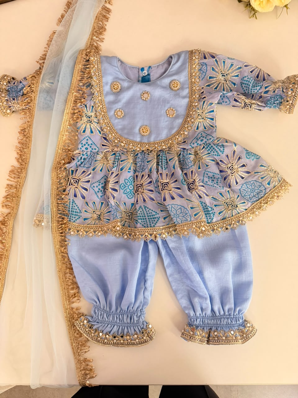 Sky Blue Festive Girl Set