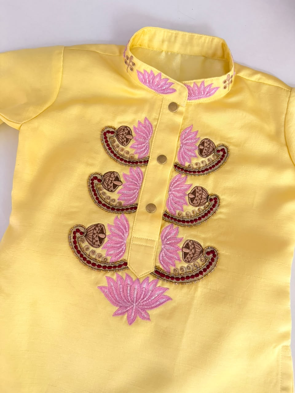 Yellow Lotus Kurta Set