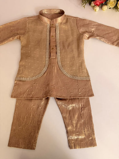 Golden Festive Kurta Set
