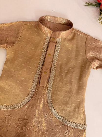 Golden Festive Kurta Set