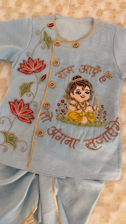 Sky Blue Ram Kurta Set