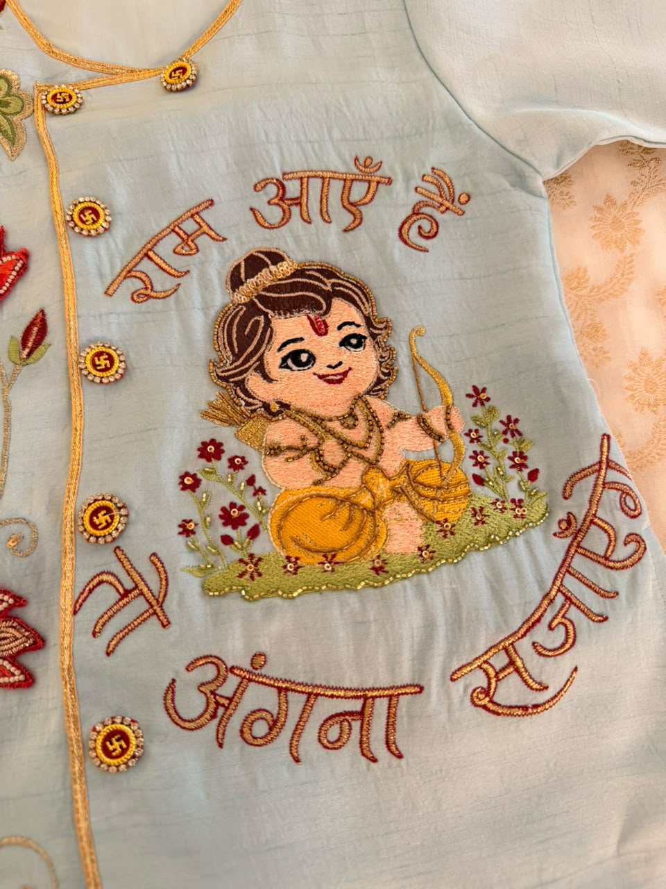 Sky Blue Ram Kurta Set