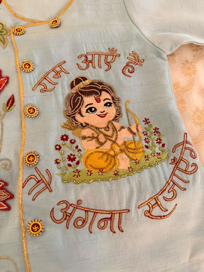 Sky Blue Ram Kurta Set