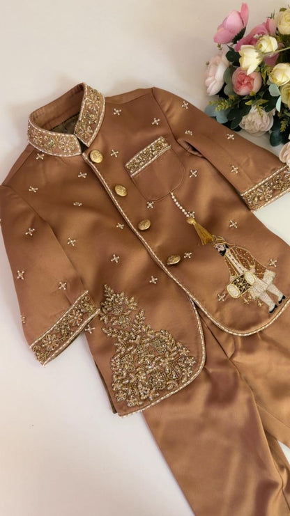 Bronze Gold Royal Kurta Set