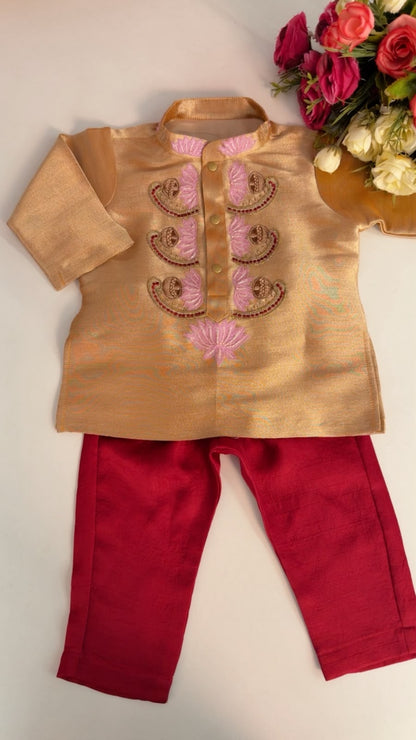 Golden Lotus Kurta Set