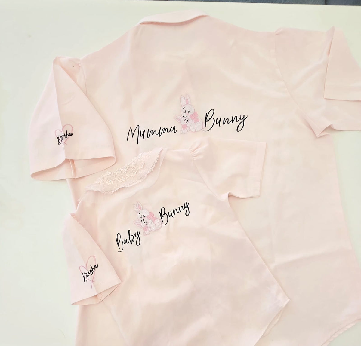 Blush Pink Bunny Twinning Set