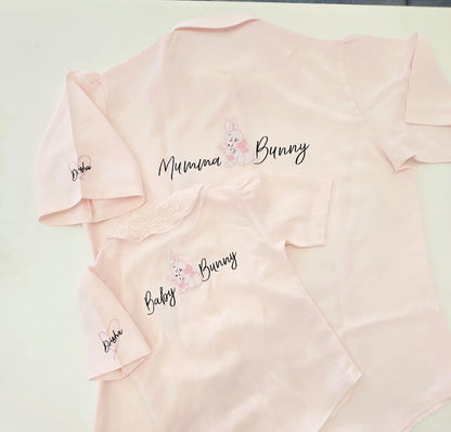Blush Pink Bunny Twinning Set