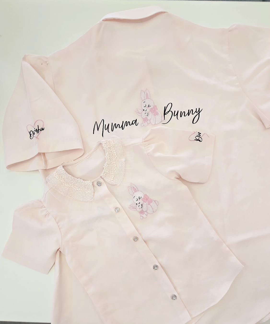 Blush Pink Bunny Twinning Set
