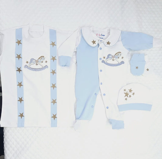Blue Rocking Horse Twinning Set