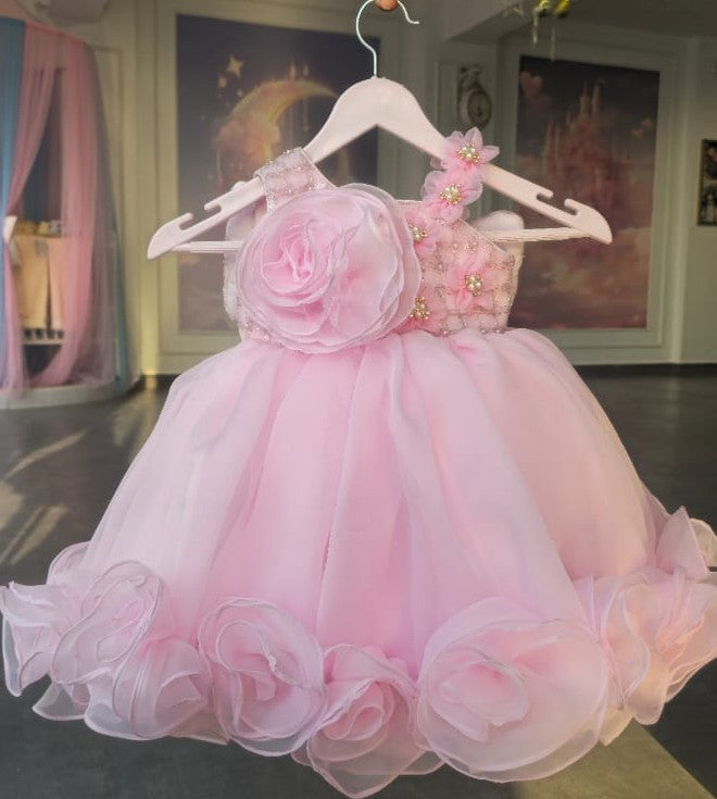 The Pink Elegant  Party Wear Frock