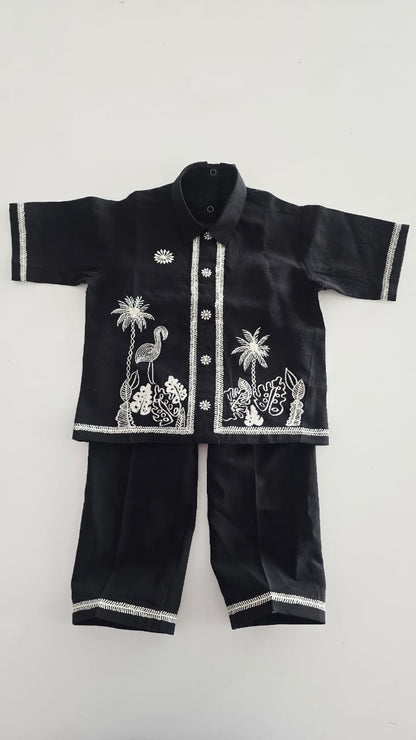 Embroidered boy co-ord set