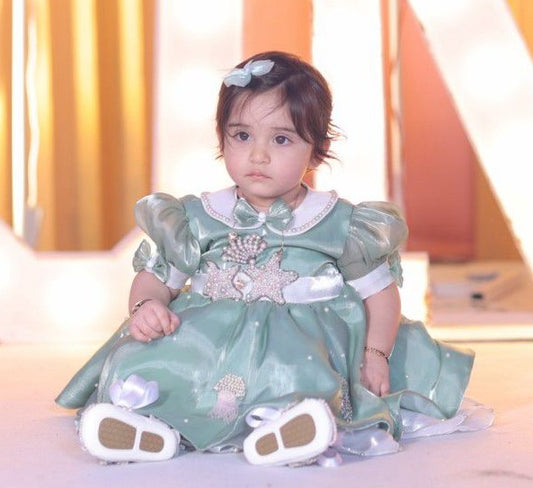 The Sea Green Mermaid Party Wear Frock