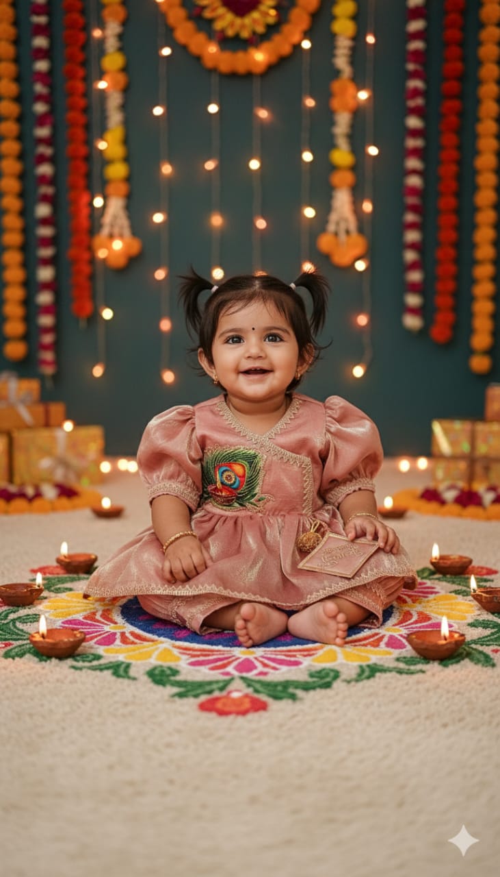 The Gold Peach Diwali Outfit