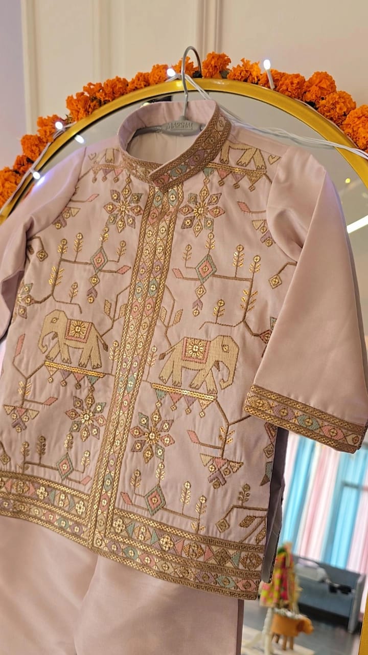 Elegant Embroidered Kurta Set for Boys