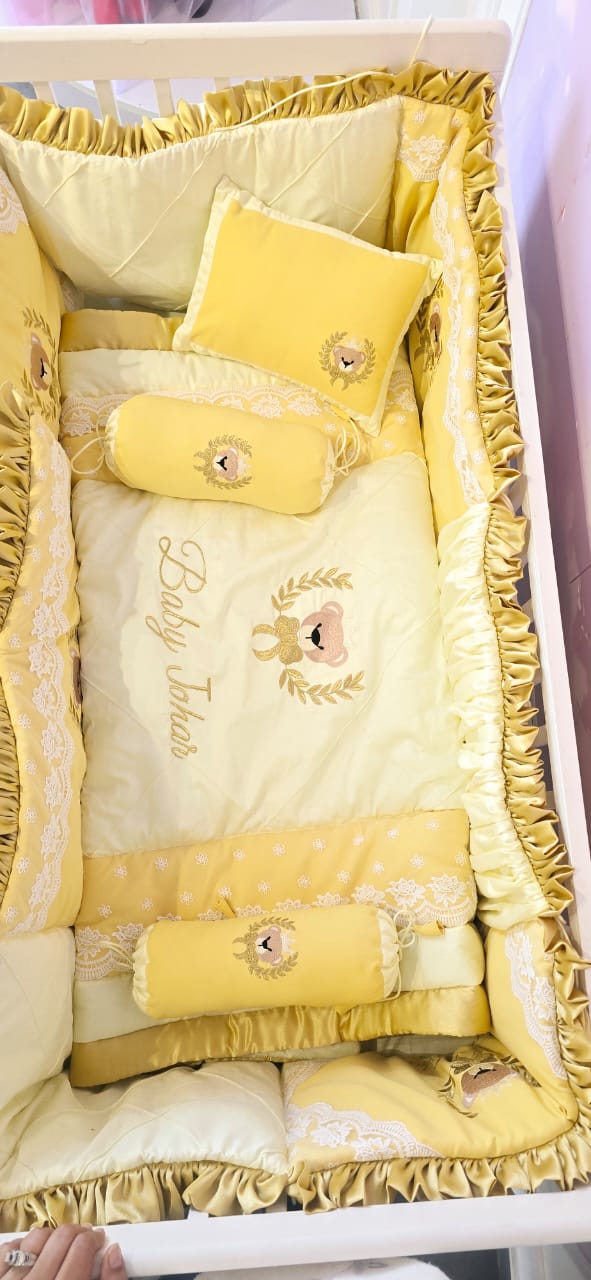 Golden Sunshine Teddy Bear Crib Collection