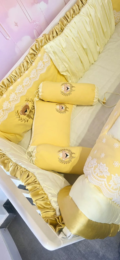 Golden Sunshine Teddy Bear Crib Collection