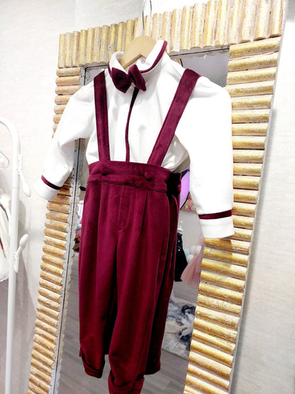Classic Burgundy Festive Baby Set
