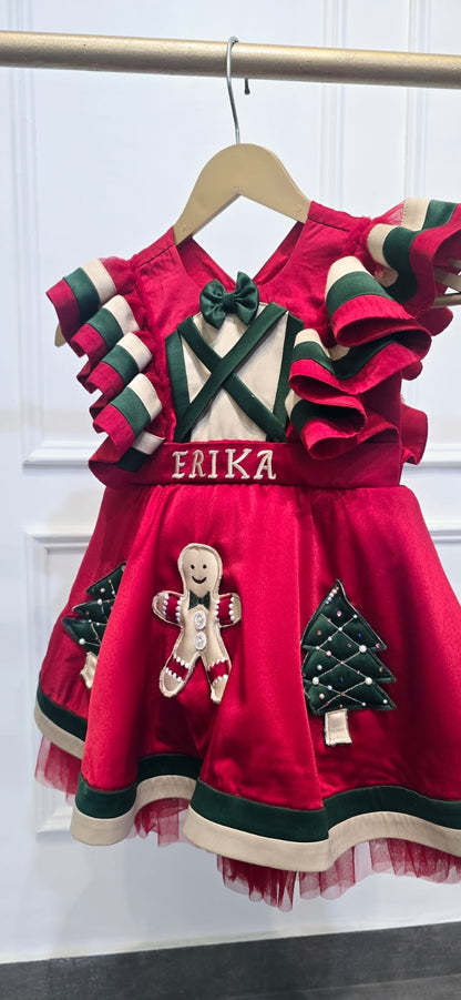 Christmas Red Bow Frock