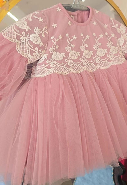 Pink Net Frock