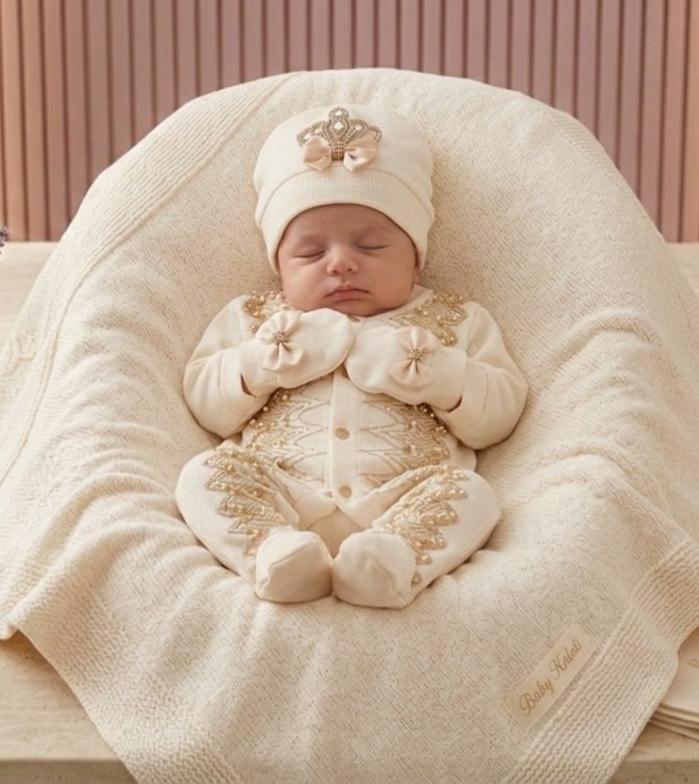 The Gold Ivory Romper Set