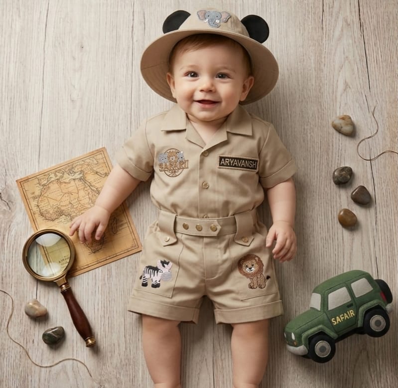 Little Explorer Personalized Safari Suit
