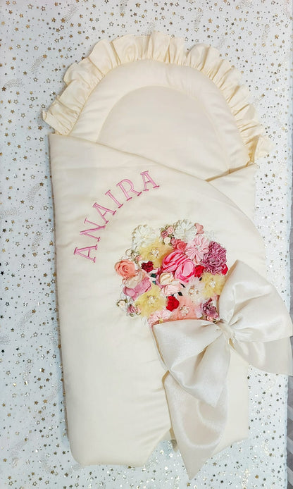Floral Bouquet Ivory Wrap