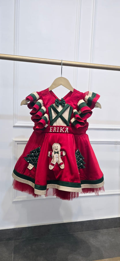 Christmas Red Bow Frock