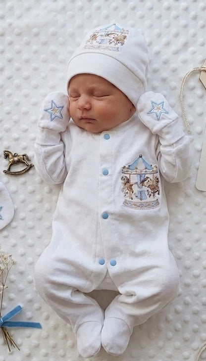 Horse carousel romper set