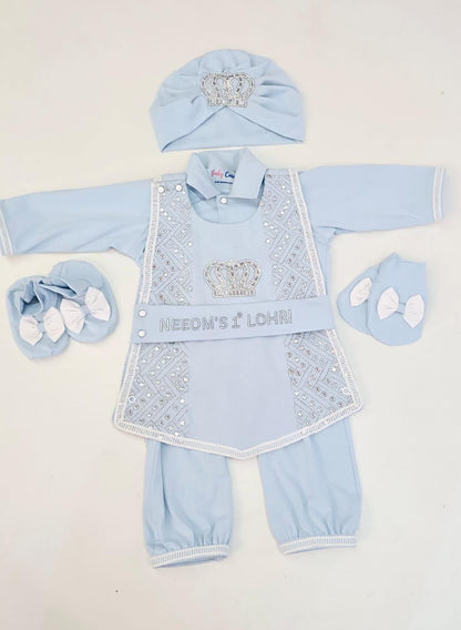 Baby Blue Crown Lohri Set