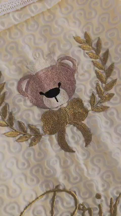 The Crown teddy Swaddle Sheet